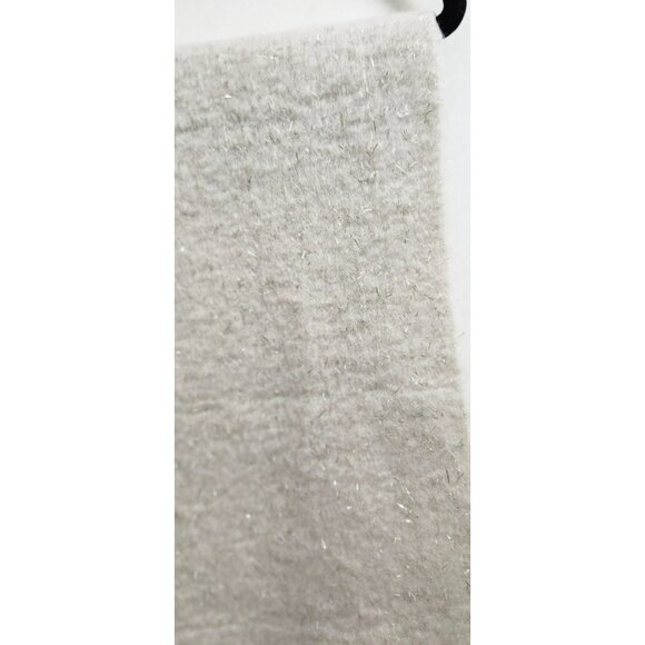 Jade &Clarisse Paris Beige Fringe Scarf 100% Viscose Soft Sparkle Wrap 76x16 - Picture 3 of 11